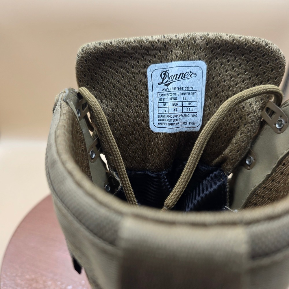 Danner Tanicus 8 Coyote Danner Dry Waterproof Tactical Boots 55317 Mens 12 EE - Picture 9 of 10